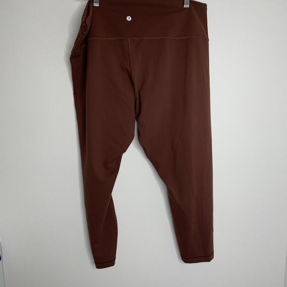 Lululemon Wunder Train High-Rise Tight 25" Brown Earth Womens Size 20 - Picture 8 of 14